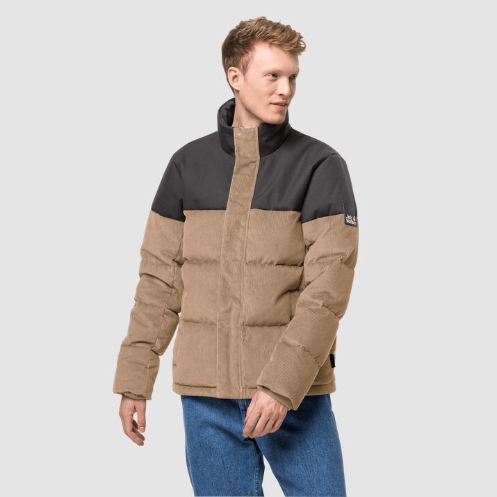 Chamarra Pluma Jack Wolfskin Nature Corduroy Hombre Beige Mexico-4285173